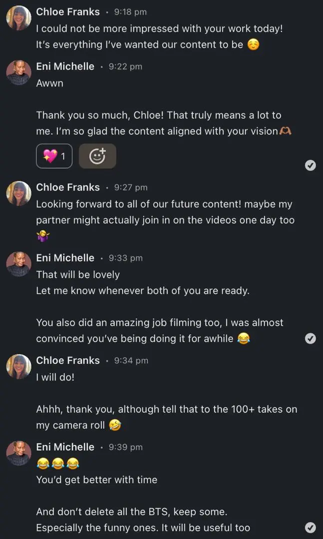 client testimonial