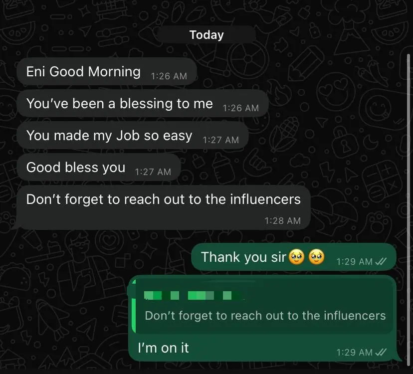 client testimonial